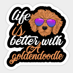 Funny and Cut Goldendoodle Lady Sticker